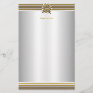 Schreibwaren Elegant Gold Silber Weiß Perle Briefpapier