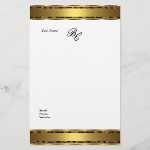 Schreibwaren Elegant Tier Gold Weiß Elite Briefpapier