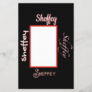 Schreibwaren für Sheffey Schriftartes
