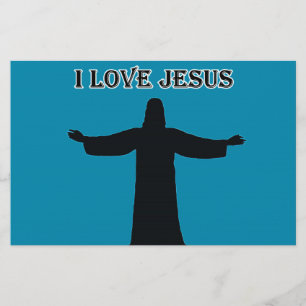 Schreibwaren ich liebe Jesus Briefpapier