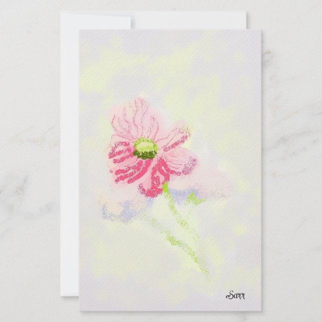 Schreibwaren : Iris-Blume Briefpapier (Vorderseite)