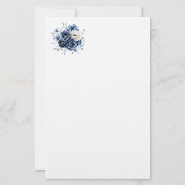 Schreibwarenpapier-Blumen Briefpapier (Vorderseite)