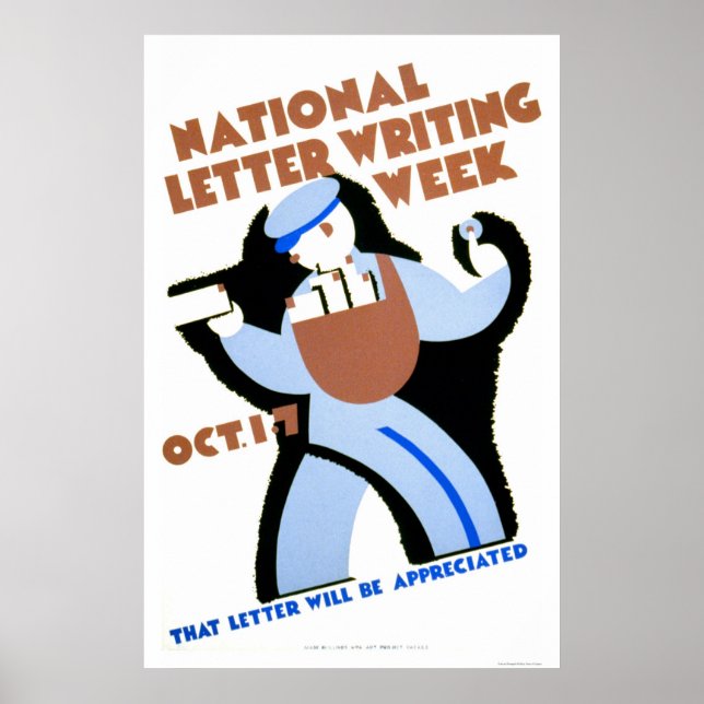Schreibwoche 1940 WPA Poster (Vorne)