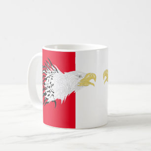 Schreie Adlerrot, Weiß, Blue Coffee Tasse