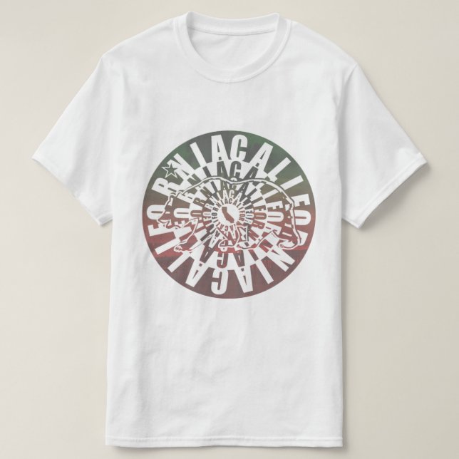 Schreie Cali-for-Nia  T-Shirt (Design vorne)