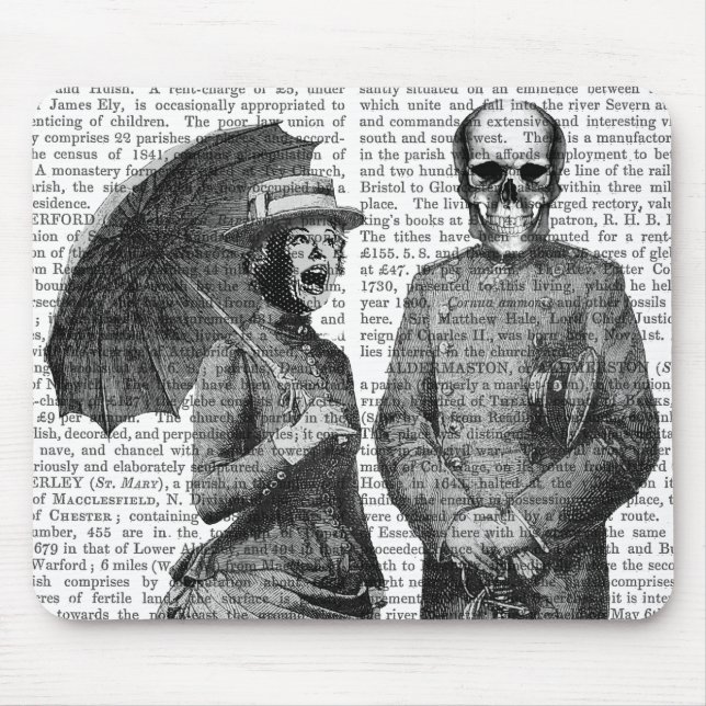 Schreie Frauen und Schädel Mousepad (Vorne)