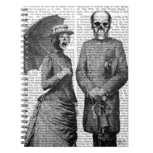 Schreie Frauen und Schädel Notizblock