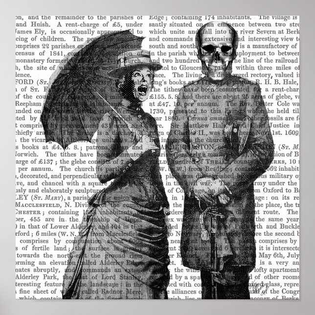 Schreie Frauen und Schädel Poster (Vorne)