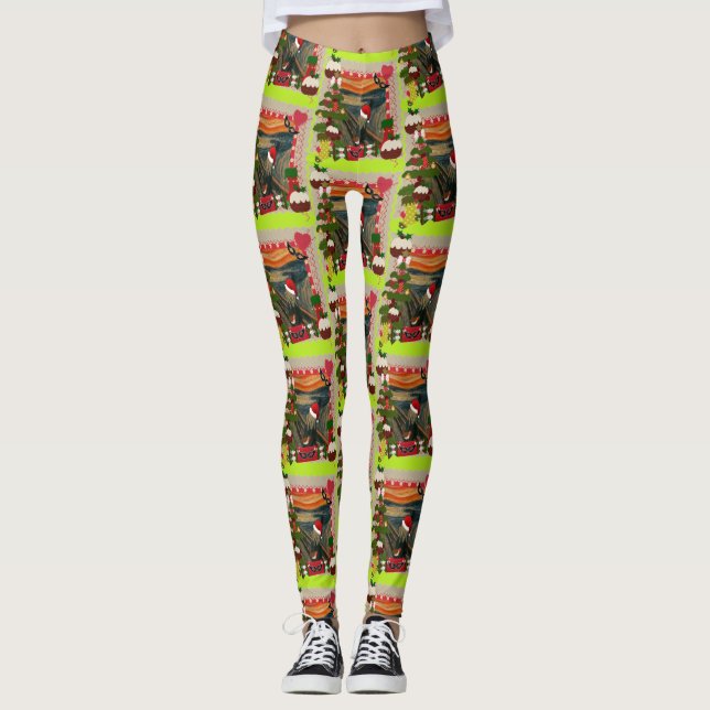 schreie hässliche Weihnachten Leggings (Vorderseite)