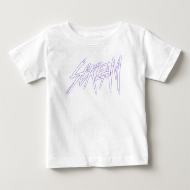 Schreie Kinderwaschcreme Kinderkalligrafie Baby T-shirt (Vorderseite)