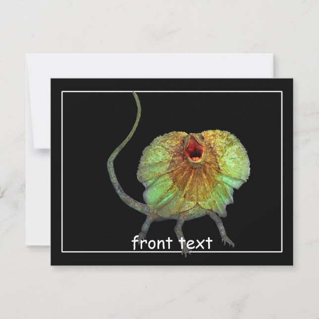 Schreie Lizard Einladung (Vorderseite)