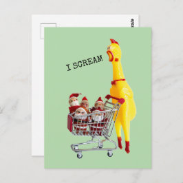 Schreie Rubber Hühnchen Weihnachten Postkarte