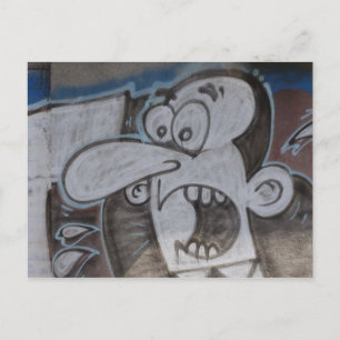 Schreie Typ Graffiti Postkarte