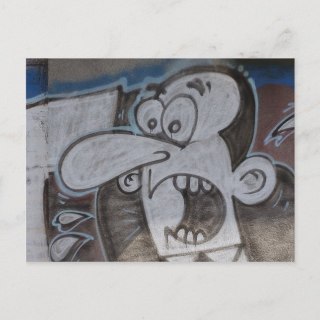 Schreie Typ Graffiti Postkarte (Vorderseite)