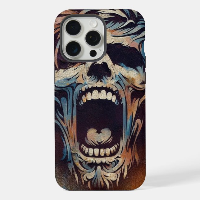 Schreie Zombie iPhone Hülle (Rückseite)