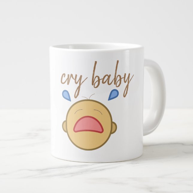 schreien Baby - Jumbo-Tasse (Vorderseite Rechts)