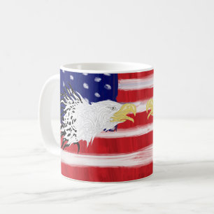 Schreien des Adlers auf der gestrichenen Tasse