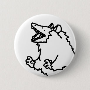 Schreien des Opossumknopfes Button