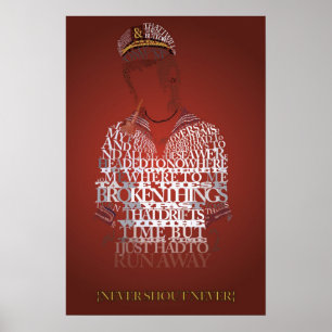 Schreien Sie nie nie verloren am Seeplakat Poster