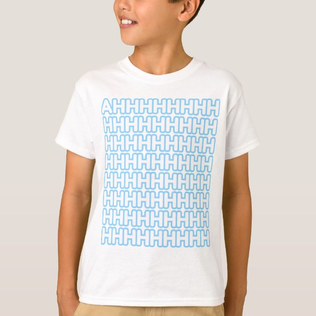 Schreien von Pastel Blue Kid T-Shirt (Vorderseite)