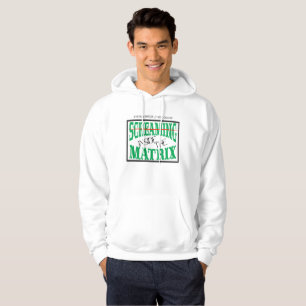 Schreiende Innen-Glitch-Art-Cyberpunk-Typografie Hoodie