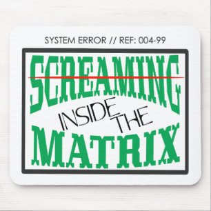 Schreiende Innen-Glitch-Art-Cyberpunk-Typografie Mousepad
