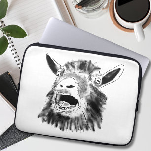 Schreiende Ziege Lustige Zeichnung Laptopschutzhülle