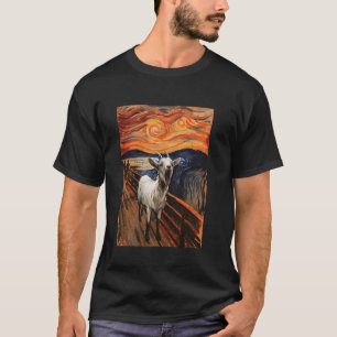 Schreiende Ziege Meme Ziege Schrei Gemälde Vintage T-Shirt