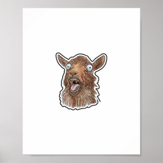 Schreiende Ziege Poster