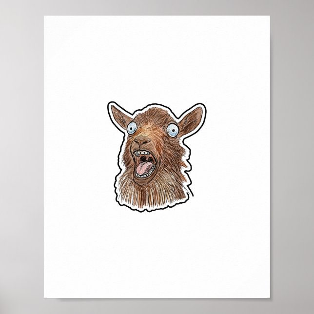 Schreiende Ziege Poster (Vorne)