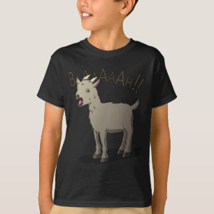 Schreiende Ziegen-Gekritzel-Nudel-Entwürfe T-Shirt