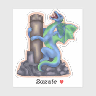 Schreiender Drache Aufkleber