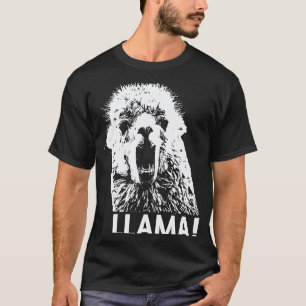 Schreiender Lama Keine Drama Alpaka T-Shirt