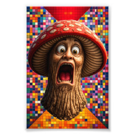Schreiender Pilzmann Grafik-Kunstprint Fotodruck