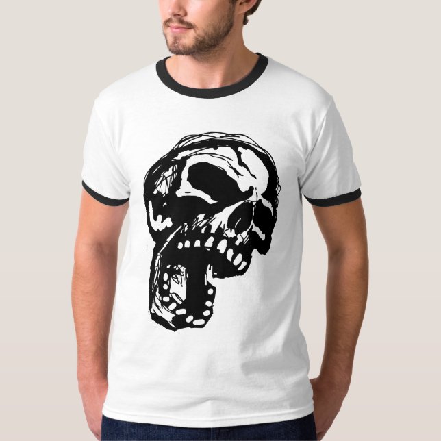 Schreiender Schädel T-Shirt (Vorderseite)