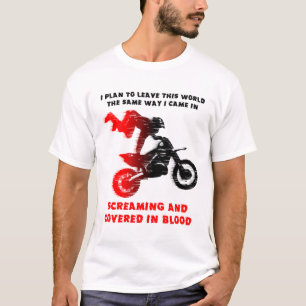 Schreiendes Blut-Schmutz-Fahrradmotocross-Shirt T-Shirt