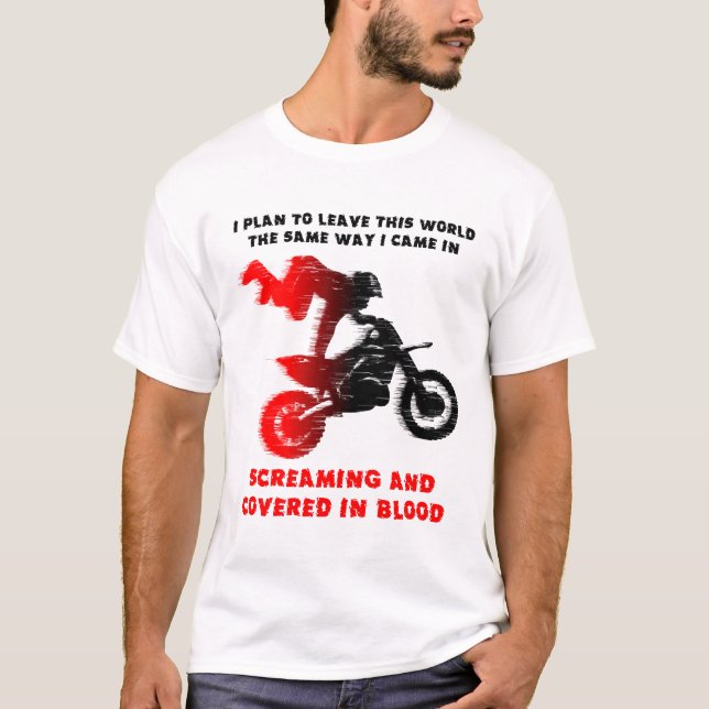 Schreiendes Blut-Schmutz-Fahrradmotocross-Shirt T-Shirt (Vorderseite)