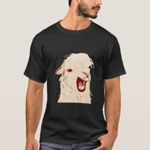 Schreiendes Lama Alpaka Junge Mädchen Kinder T-Shirt