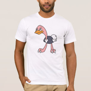 Schreiendes niedliches Ostrich-Vogel-T-Shirt Polo