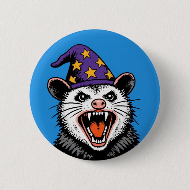 Schreiendes Opossum Button (Vorderseite)