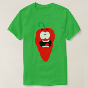 Schreiendes Rot - heißer Chili-Pfeffer T-Shirt