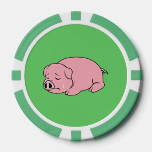 Schreiendes weinendes rosa pokerchips
