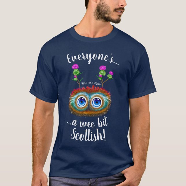 SchreieToots Haggis, jeder schottisch! T-Shirt (Vorderseite)