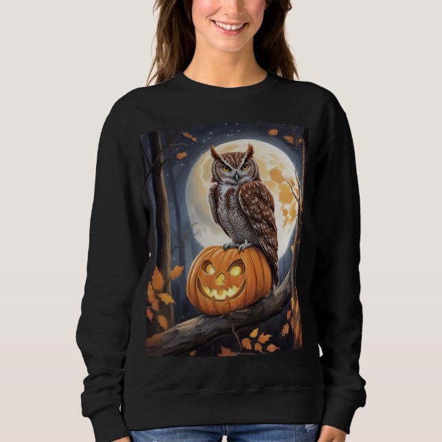 Schreieulen-Frauen-Sweatshirt Sweatshirt (Vorderseite)