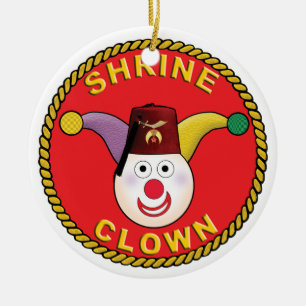 Schrein-Clown Keramik Ornament