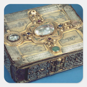 Schrein der Stowe Missal, aus Lorrha, Landkreis Ti Quadratischer Aufkleber