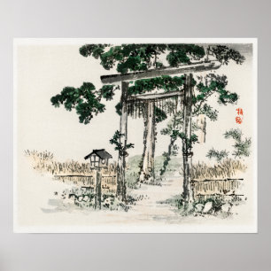 Schrein von Kōno Bairei (1844-1895) Poster