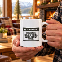 Schreit Stolz Auf Post-Nickerchen Lustiger Kaffeeb
