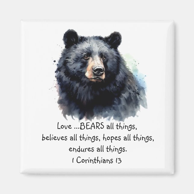 Schrift 1 Korinther 13:4 Liebe ist Magnet (Vorne)