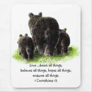 Schrift 1 Korinther 13:4 Liebe ist Mousepad